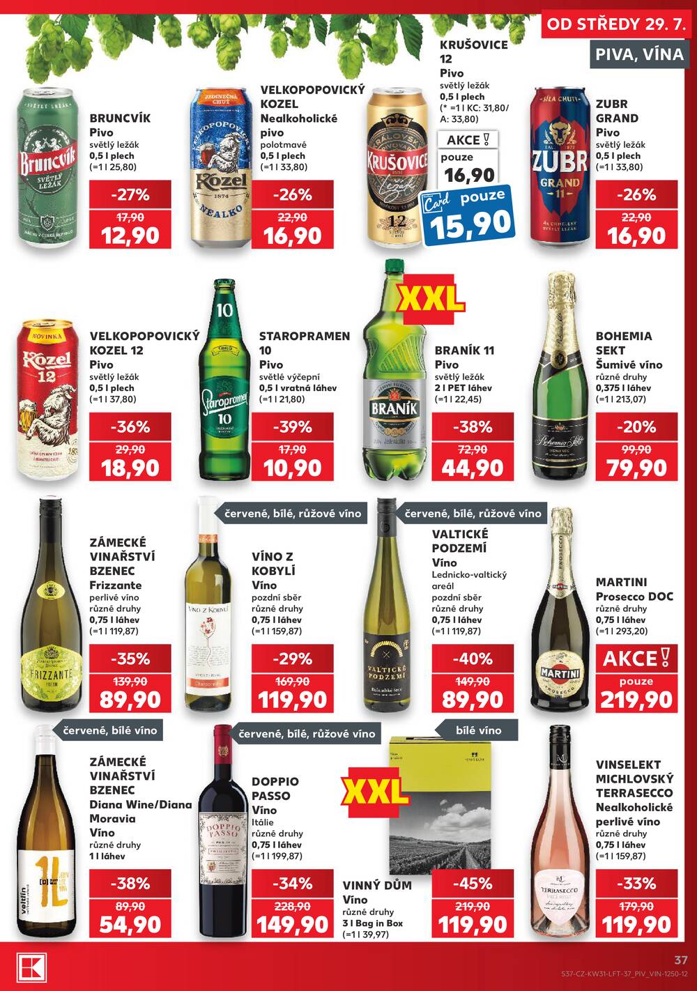 Leták Kaufland - Kaufland 29.7. - 4.8. - Kaufland - Praha 3 (Jarov) - strana 37