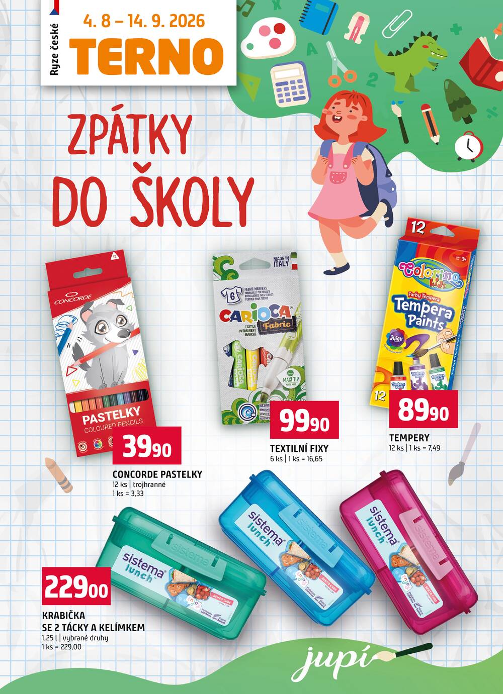 Leták Terno - Terno školní speciál od 4.8. do 14.9.2026 - strana 1 Leták Terno - Terno školní speciál od 4.8. do 14.9.2026 - strana 1