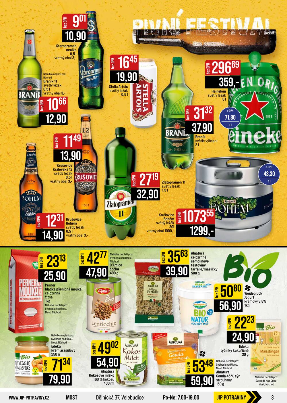 JIP Cash & Carry České Budějovice, Most, Náchod, Polička, Sušice a Svoboda nad Úpou od 29.7. do 4.8.2026