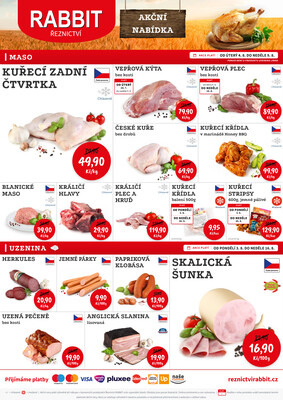 leták RABBIT řeznictví