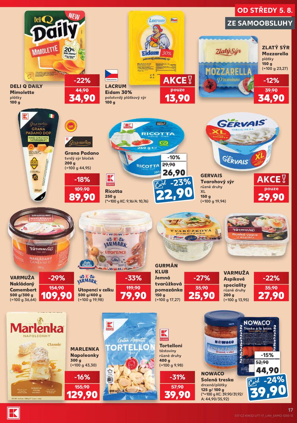 Leták Kaufland - Kaufland 5.8. - 11.8. - Kaufland Poděbrady - U Garáží - strana 17