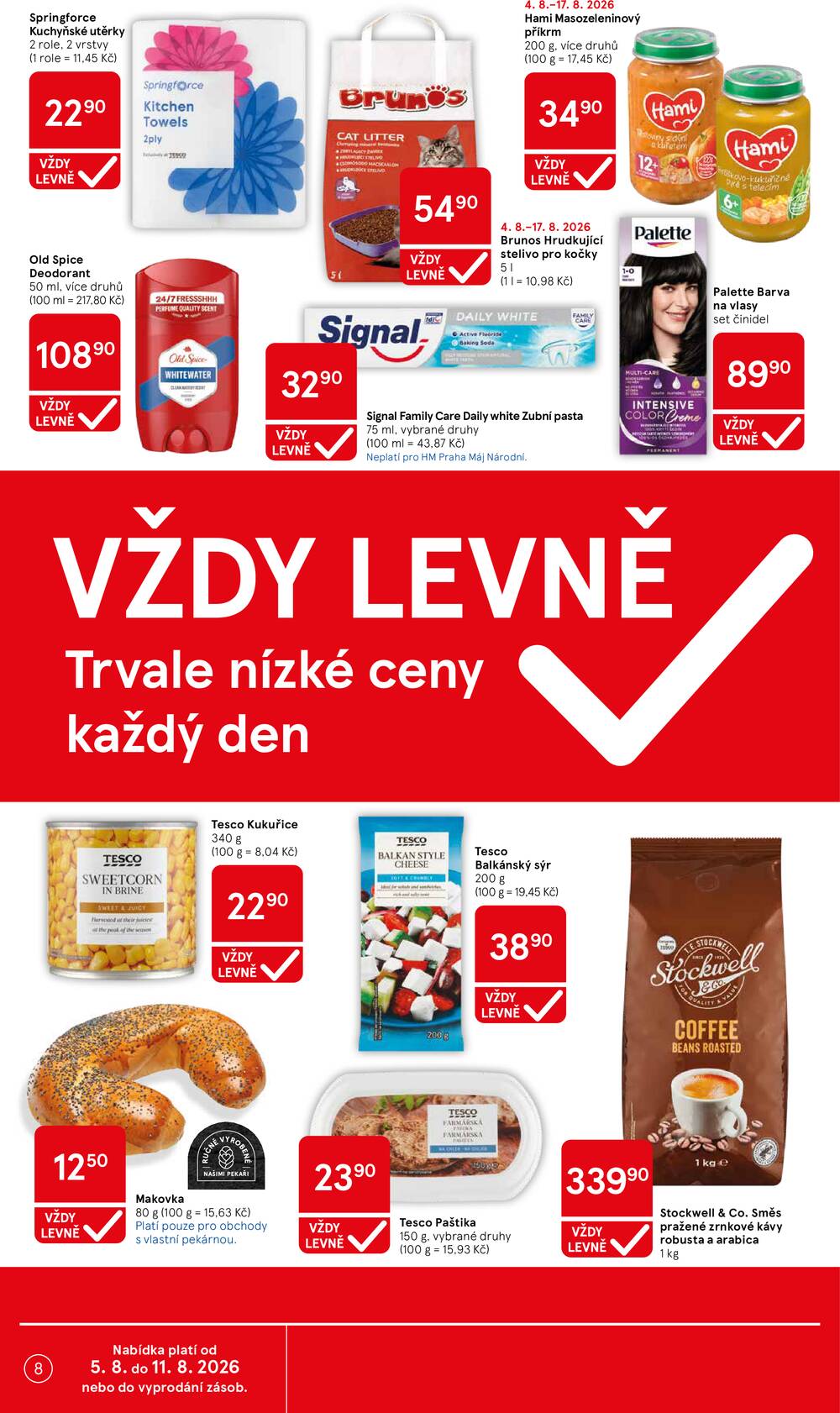 Leták Tesco - Tesco hypermarkety od 5.8. do 11.8.2026 - strana 8 Leták Tesco - Tesco hypermarkety od 5.8. do 11.8.2026 - strana 8