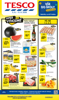 Leták Tesco hypermarkety od 5.8. do 11.8.2026