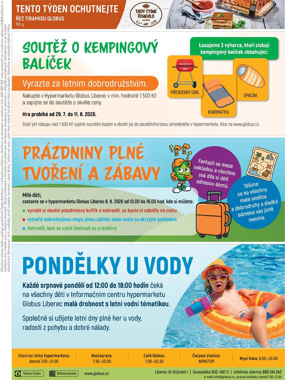 Akční leták Globus 5.8. - 11.8.2026 - Globus Liberec