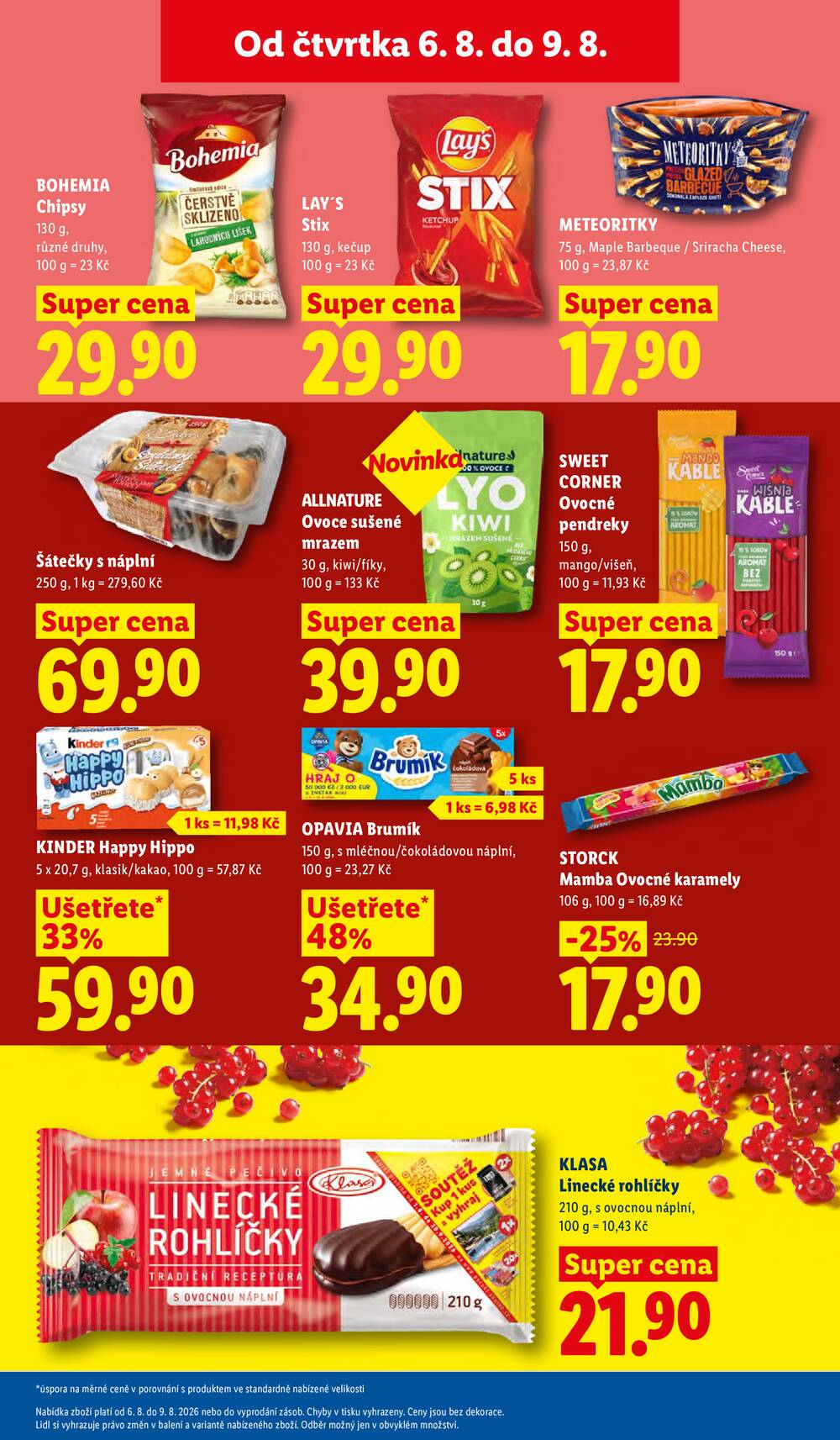 Lidl Čtvrtek od 6.8. do 9.8.2026