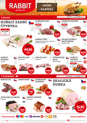 leták RABBIT řeznictví
