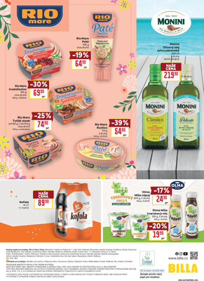 Billa katalog Partneři  od 12.8. do 8.9.2026