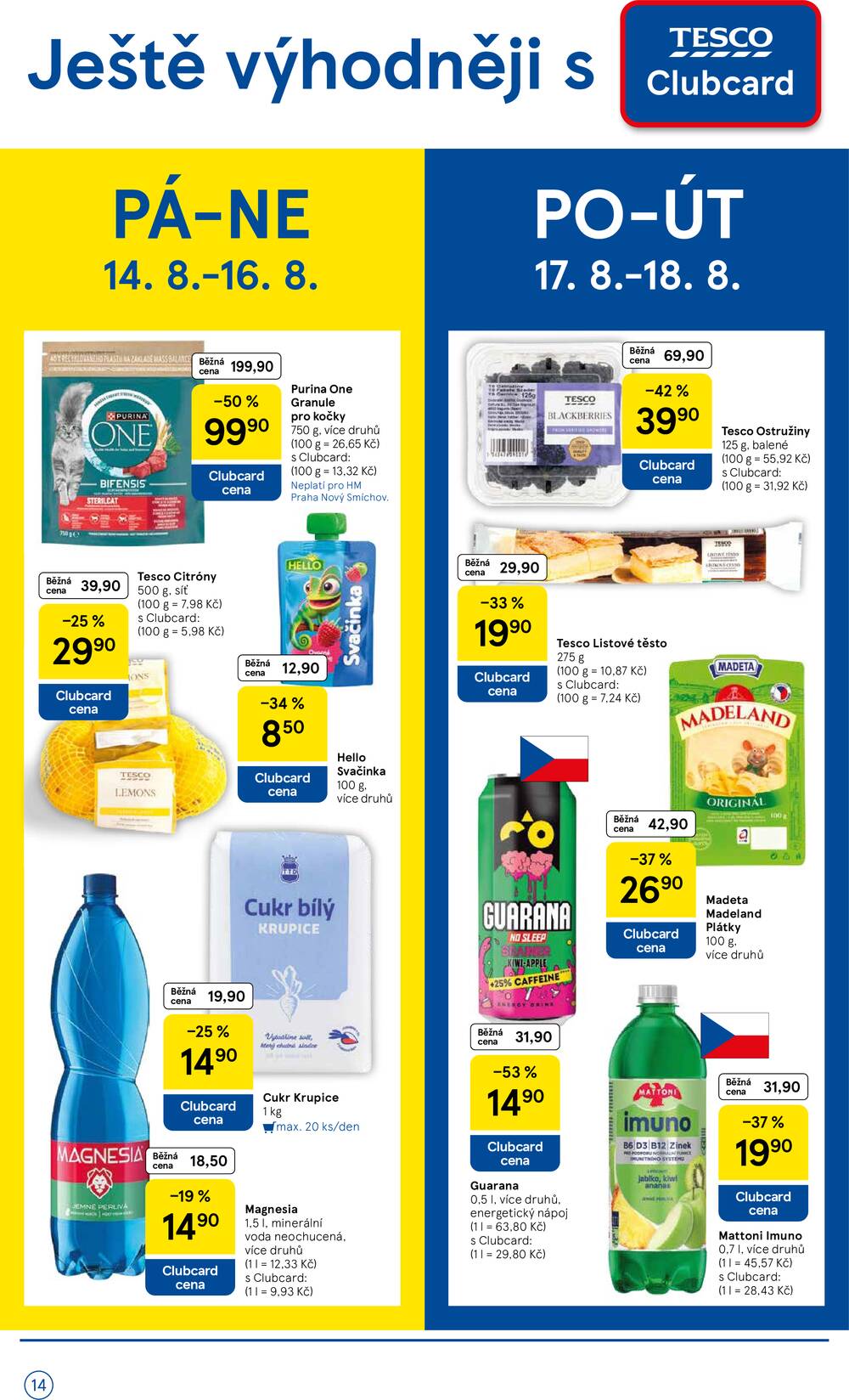 Tesco hypermarkety od 12.8. do 18.8.2026
