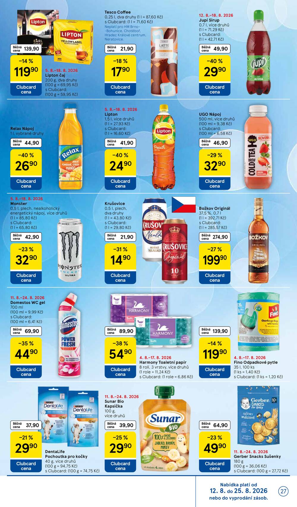 Leták Tesco - Tesco hypermarkety od 12.8. do 18.8.2026 - strana 27 Leták Tesco - Tesco hypermarkety od 12.8. do 18.8.2026 - strana 27