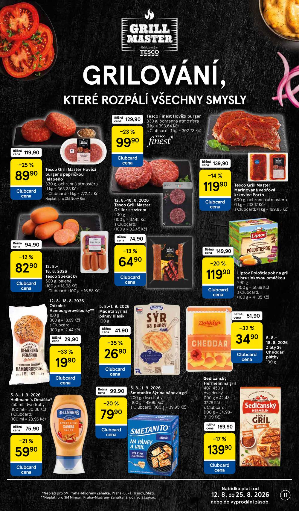 Tesco supermarkety od 12.8. do 18.8.2026