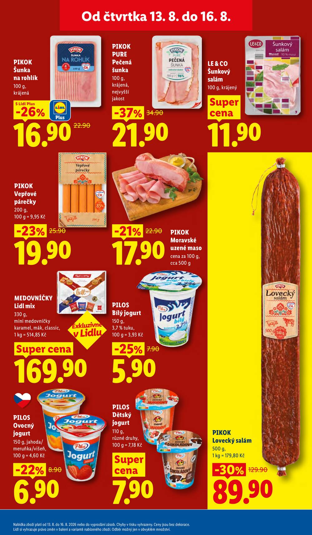 Lidl Čtvrtek od 13.8. do 16.8.2026