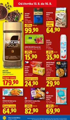 Lidl Čtvrtek od 13.8. do 16.8.2026