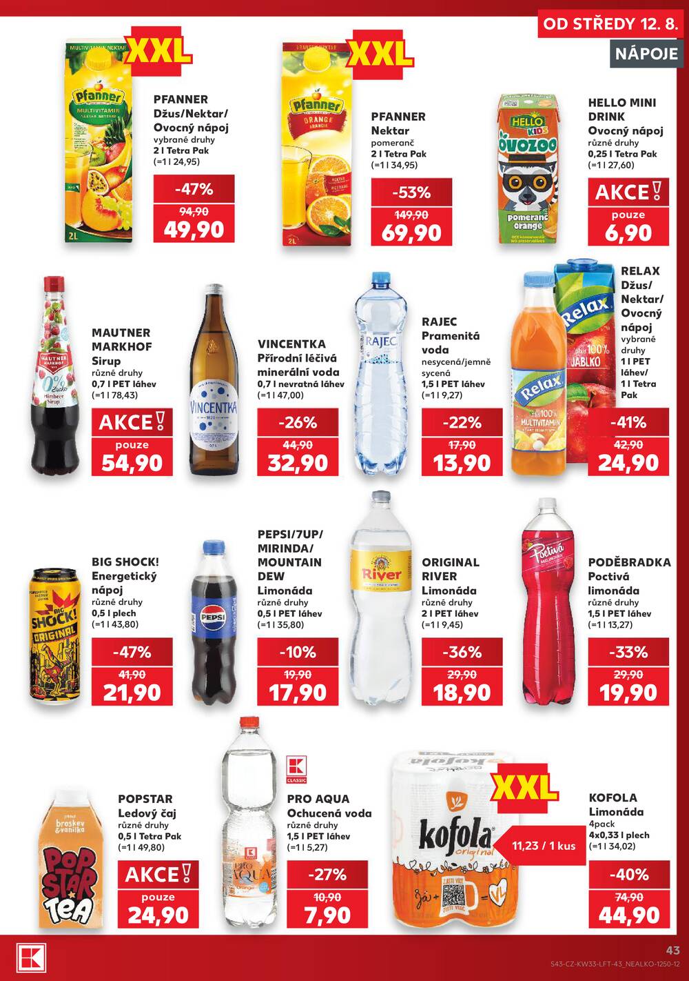 Kaufland 12.8. - 18.8. - Kaufland - Praha 3 (Jarov)