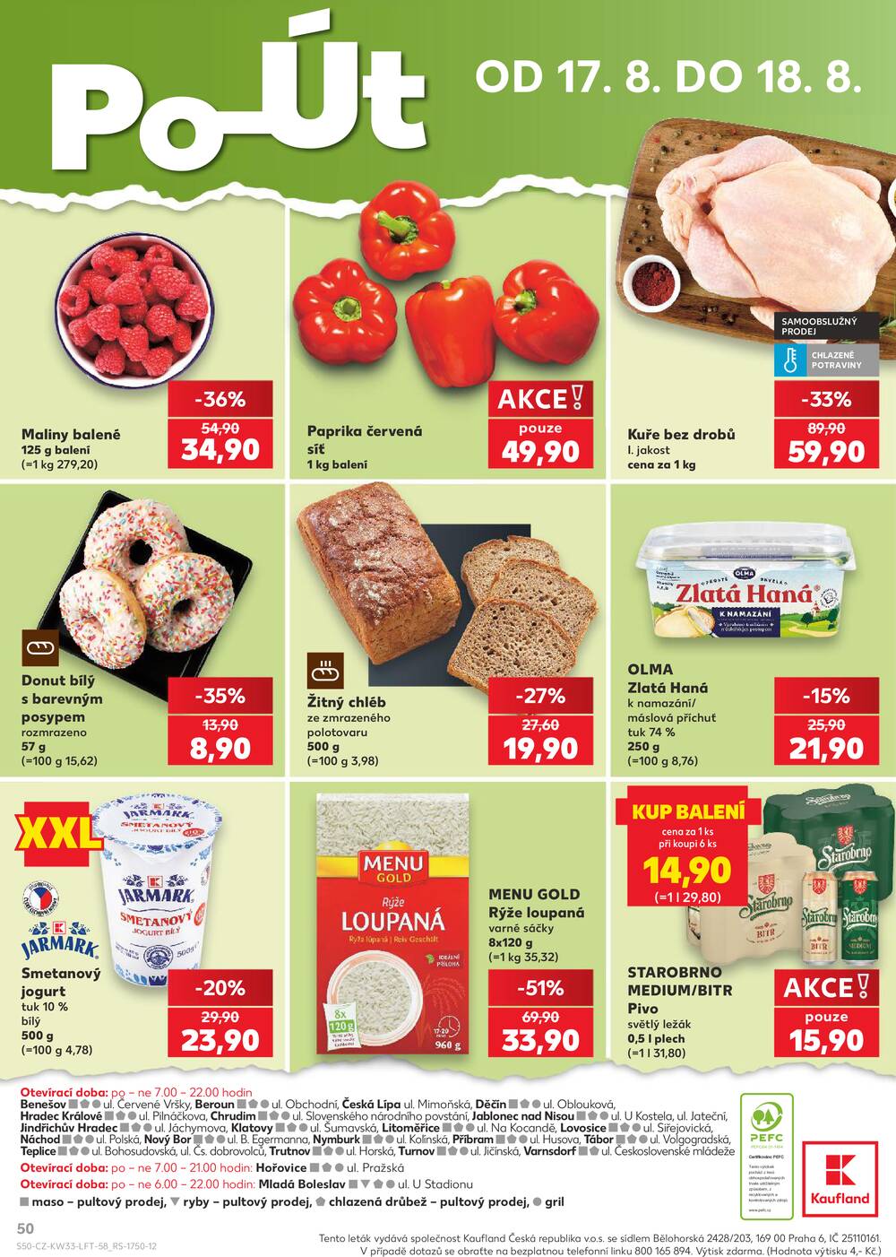 Kaufland 12.8. - 18.8. - Kaufland - Teplice (Čs. Dobrovolců)