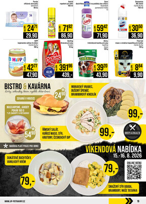 JIP Cash & Carry Brno, Praha, Ostrava, Jilemnice, Pardubice, Ostrava, Karlovy Vary, Olomouc a Zlín od 12.8. do 18.8.2026