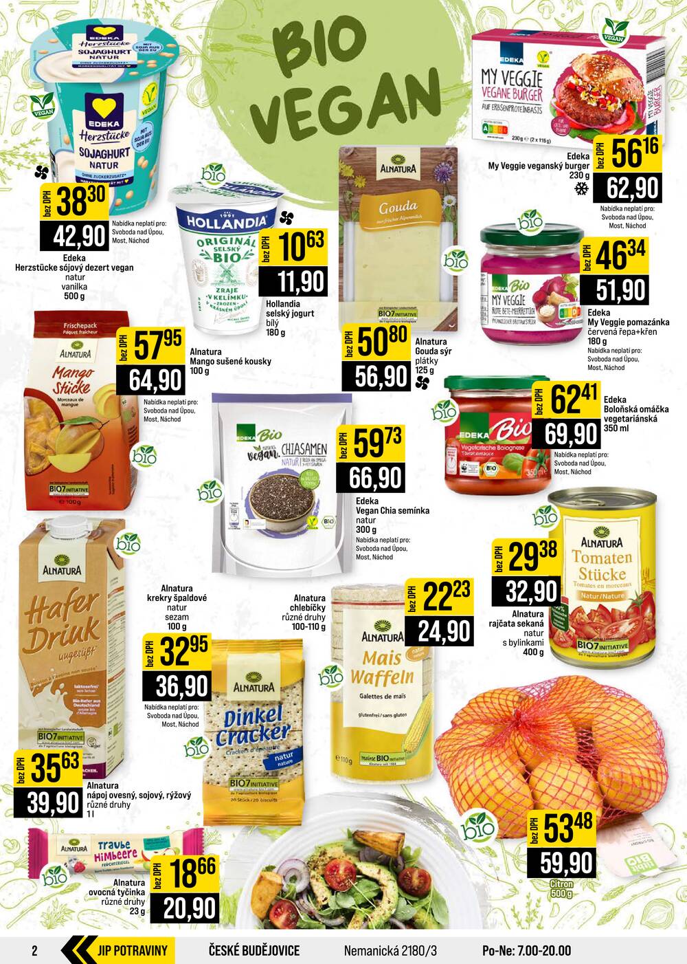 JIP Cash & Carry České Budějovice, Most, Náchod, Polička, Sušice a Svoboda nad Úpou od 12.8. do 18.8.2026