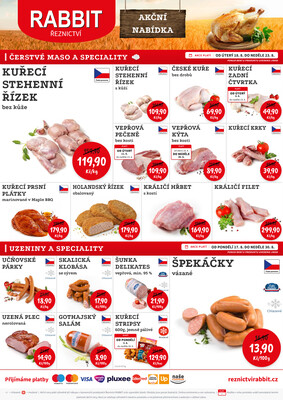 leták RABBIT řeznictví