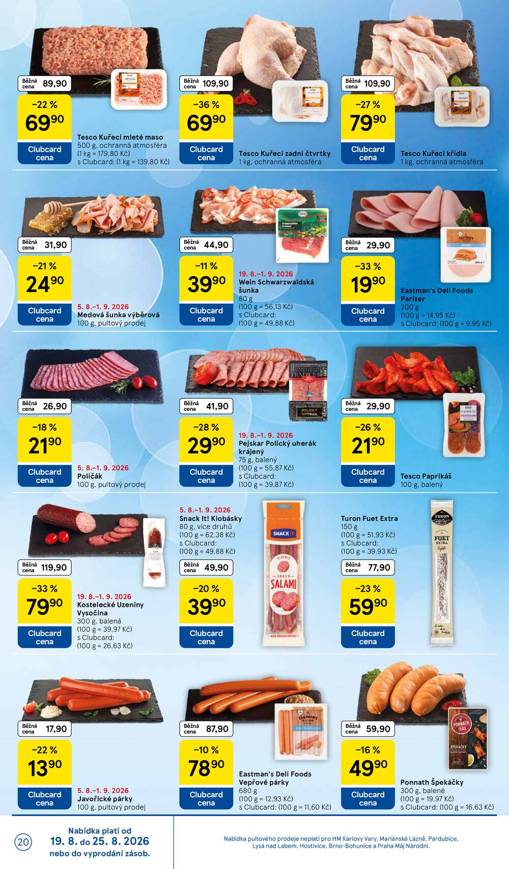 Tesco hypermarkety od 19.8. do 25.8.2026
