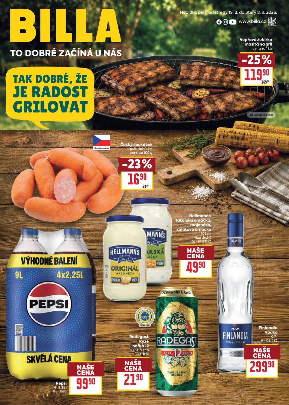 Leták BILLA - Billa katalog Gril od 19.8. do 8.9.2026 - strana 1 Leták BILLA - Billa katalog Gril od 19.8. do 8.9.2026 - strana 1
