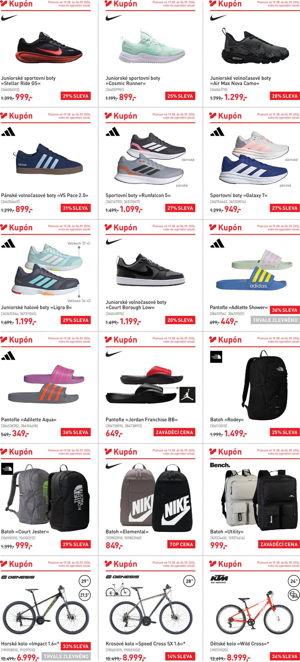 Leták Intersport - Intersport od 19.8. do 6.9.2026 - strana 2 Leták Intersport - Intersport od 19.8. do 6.9.2026 - strana 2