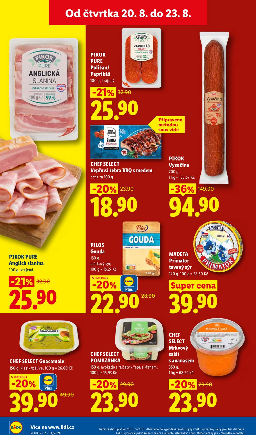 Lidl Čtvrtek od 20.8. do 23.8.2026