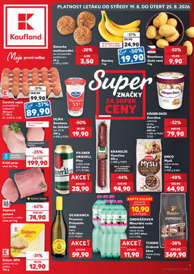 Leták Kaufland 19.8. - 25.8. - Kaufland - Čáslav