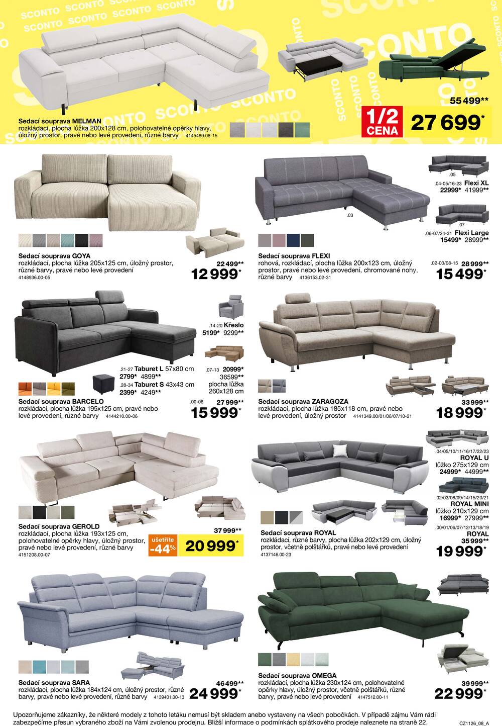 Sconto nábytek od 26.8. do 22.9.2026