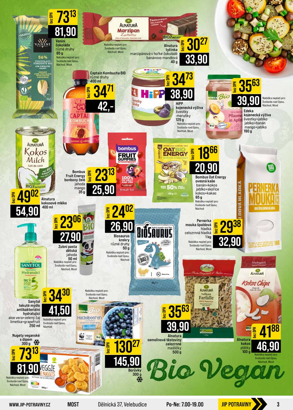 JIP Cash & Carry České Budějovice, Most, Náchod, Polička, Sušice a Svoboda nad Úpou od 19.8. do 25.8.2026