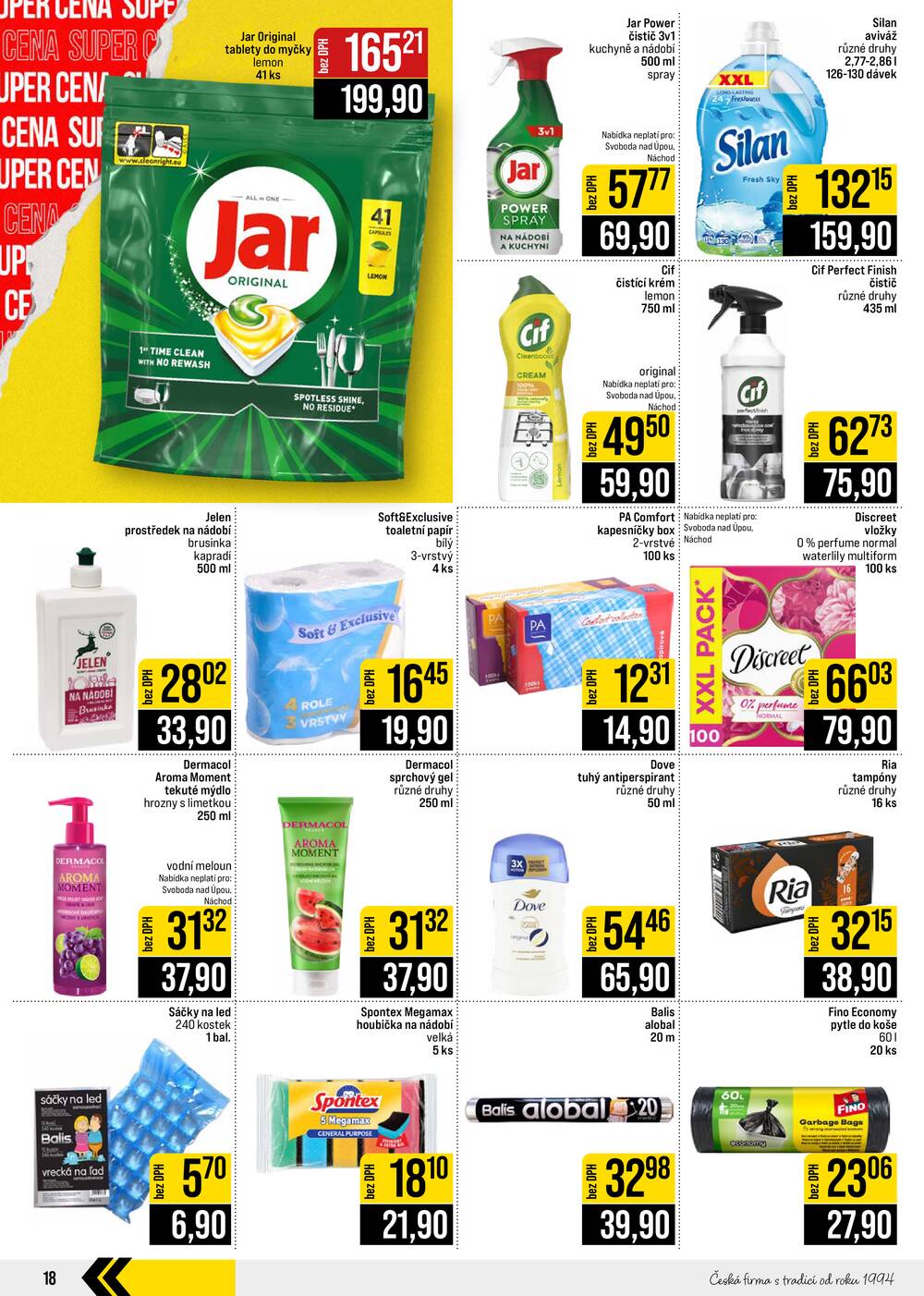 Leták JIP - JIP Cash & Carry České Budějovice, Most, Náchod, Polička, Sušice a Svoboda nad Úpou od 19.8. do 25.8.2026 - strana 18 Leták JIP - JIP Cash & Carry České Budějovice, Most, Náchod, Polička, Sušice a Svoboda nad Úpou od 19.8. do 25.8.2026 - strana 18