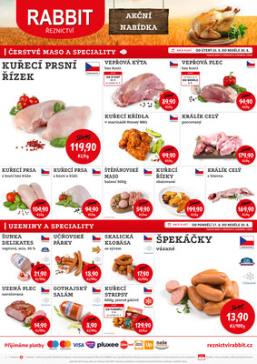leták RABBIT řeznictví