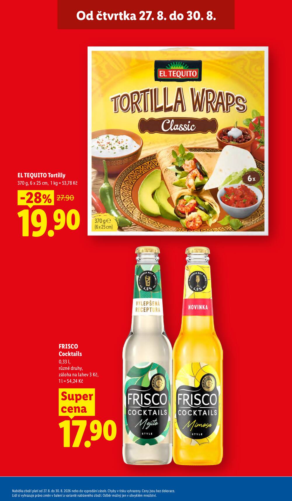 Lidl Čtvrtek od 27.8. do 30.8.2026