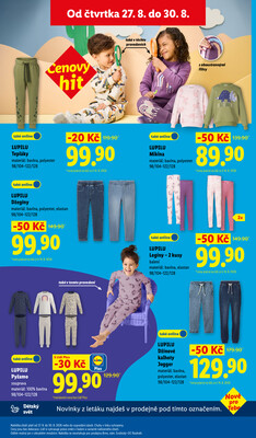 Lidl Čtvrtek od 27.8. do 30.8.2026