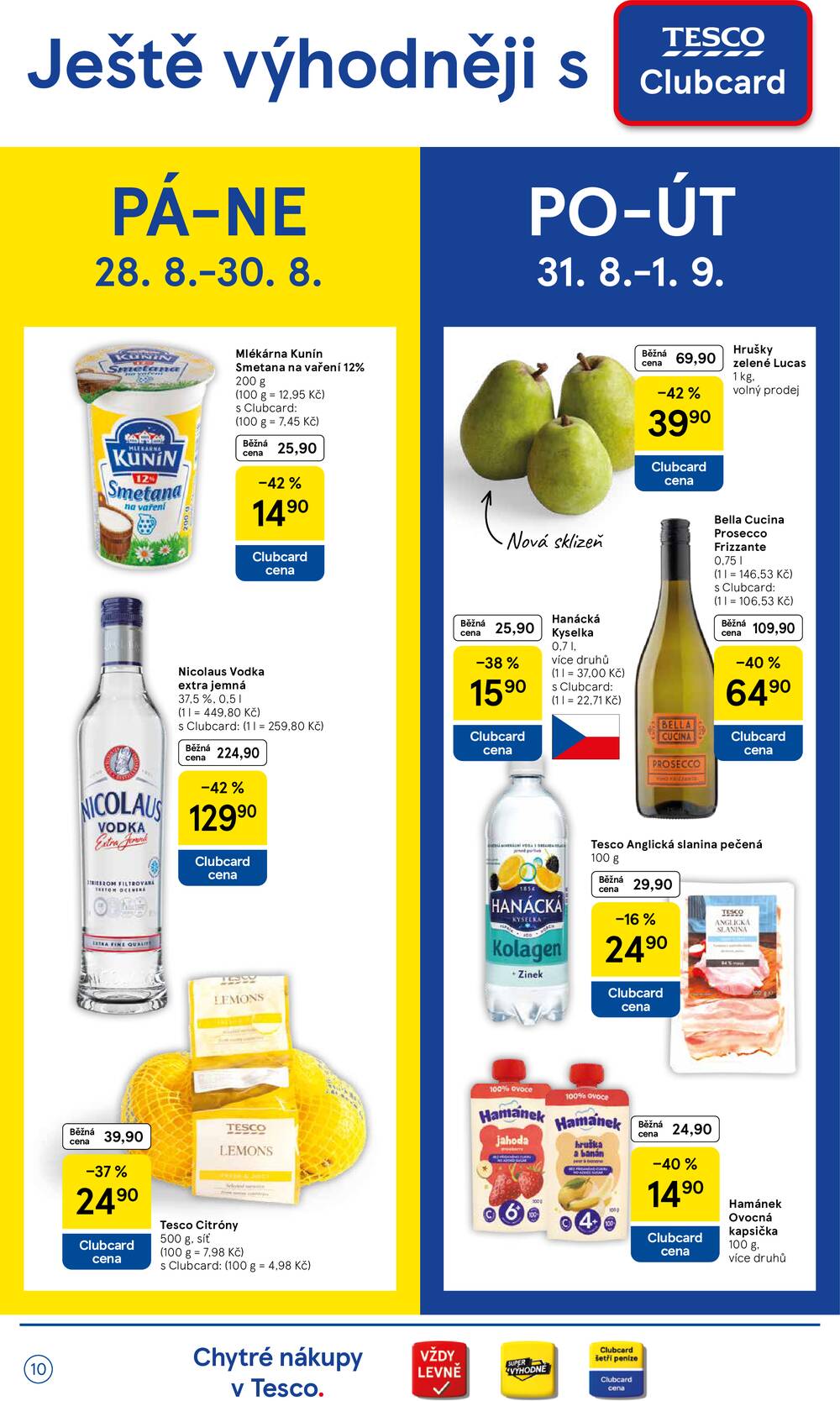 Tesco supermarkety od 26.8. do 1.9.2026