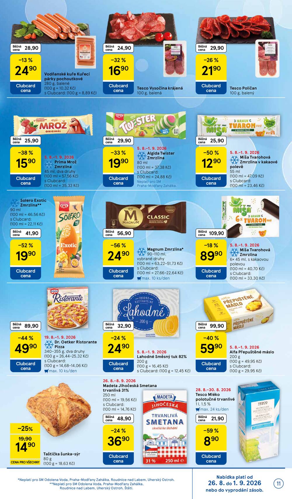 Leták Tesco - Tesco supermarkety od 26.8. do 1.9.2026 - strana 11 Leták Tesco - Tesco supermarkety od 26.8. do 1.9.2026 - strana 11