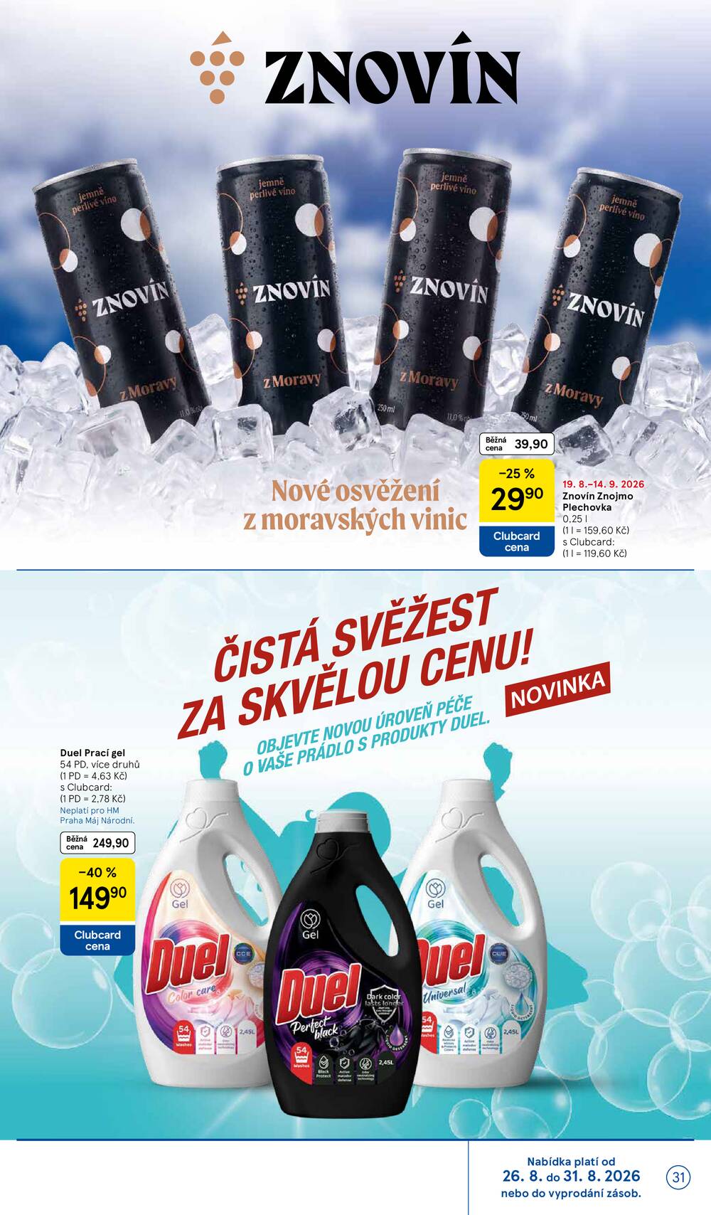Leták Tesco - Tesco hypermarkety od 26.8. do 1.9.2026 - strana 31 Leták Tesco - Tesco hypermarkety od 26.8. do 1.9.2026 - strana 31