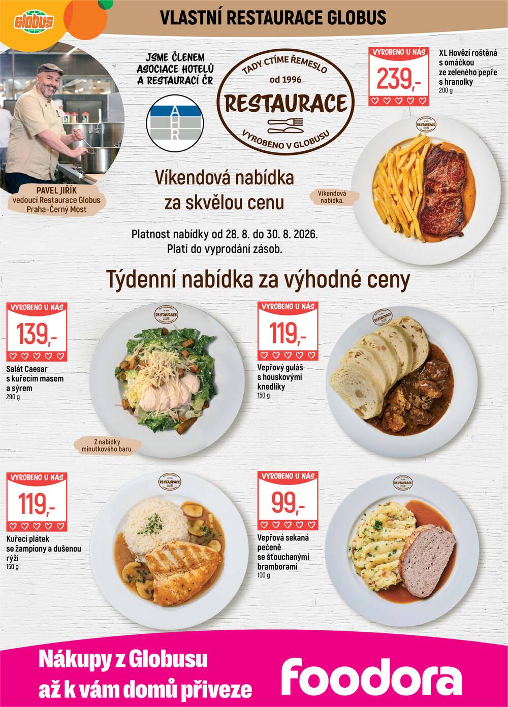 Akční leták Globus 26.8. - 1.9.2026 - Globus Praha - Centrum Černý Most