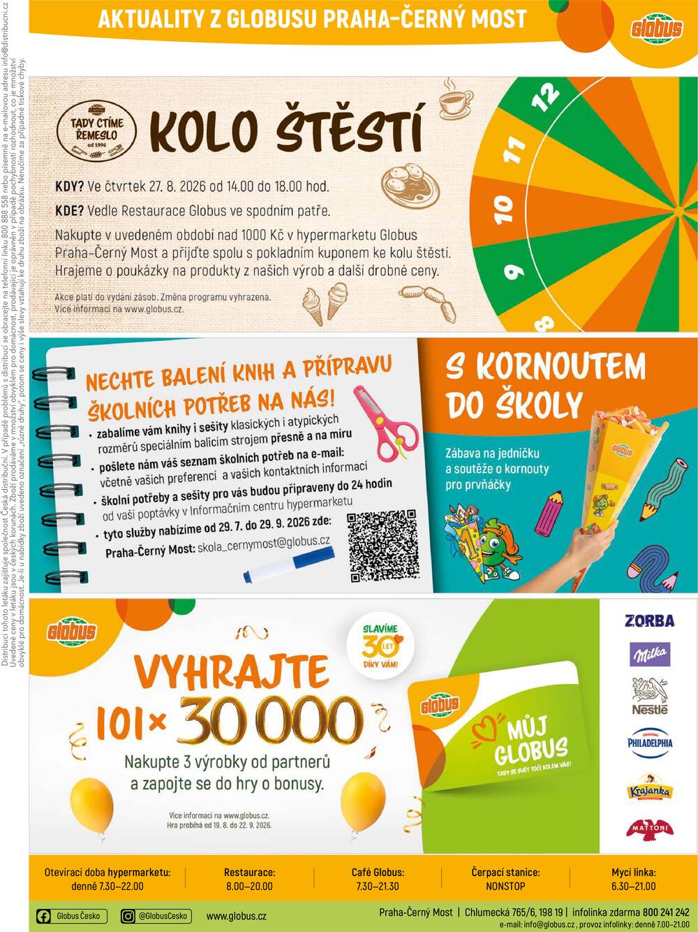 Akční leták Globus 26.8. - 1.9.2026 - Globus Praha - Centrum Černý Most