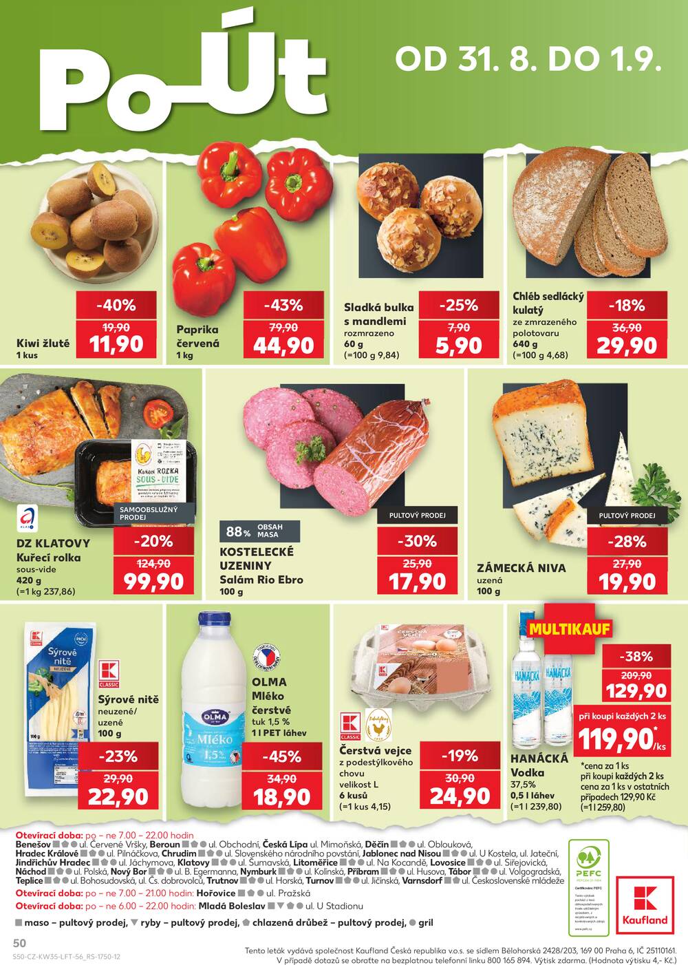 Kaufland 26.8. - 1.9. - Kaufland - Jablonec nad Nisou (U Kostela)