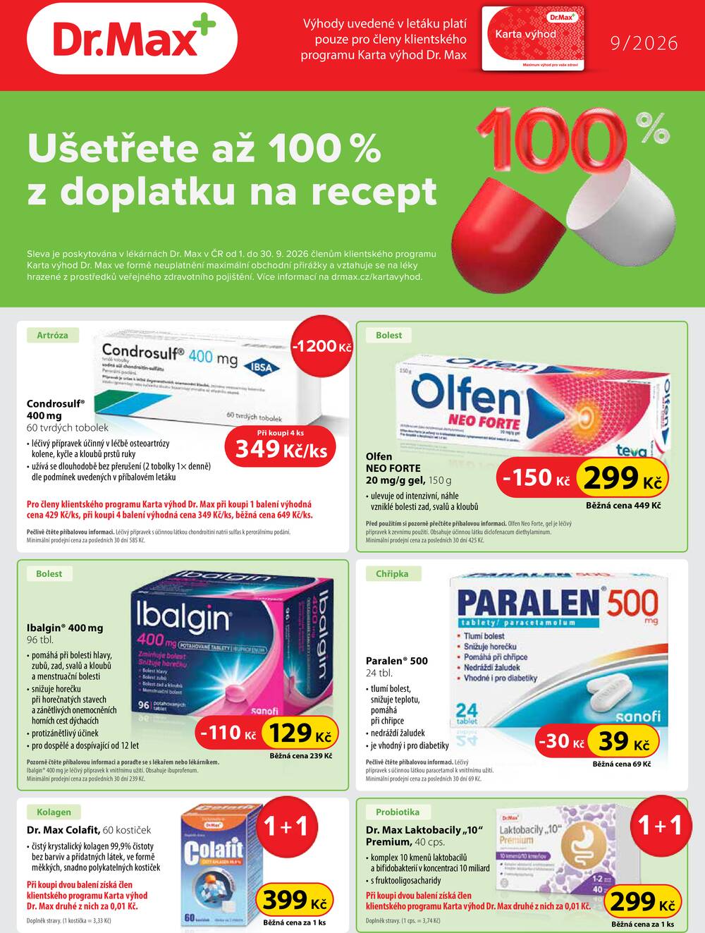 Leták Dr.Max - Dr.Max od 1.9. do 30.9.2026 - strana 1
