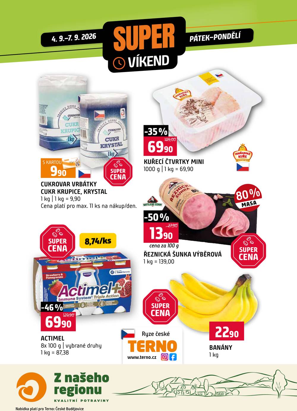 Terno Víkendová akce od 4.9. do 7.9.2026