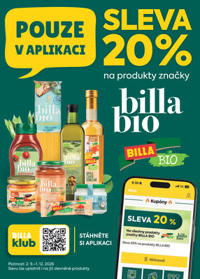 Billa katalog Bio od 2.9. do 29.9.2026