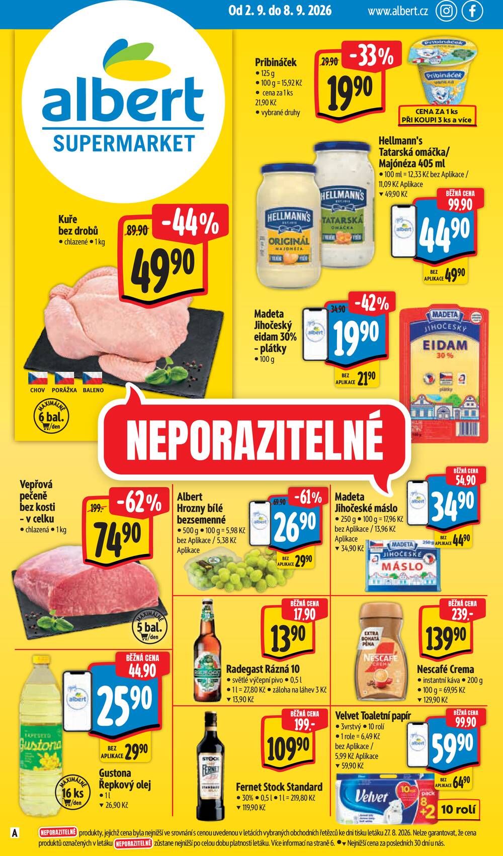 Leták Albert - Albert Supermarket od 2.9. do 8.9.2026 - strana 1 Leták Albert - Albert Supermarket od 2.9. do 8.9.2026 - strana 1