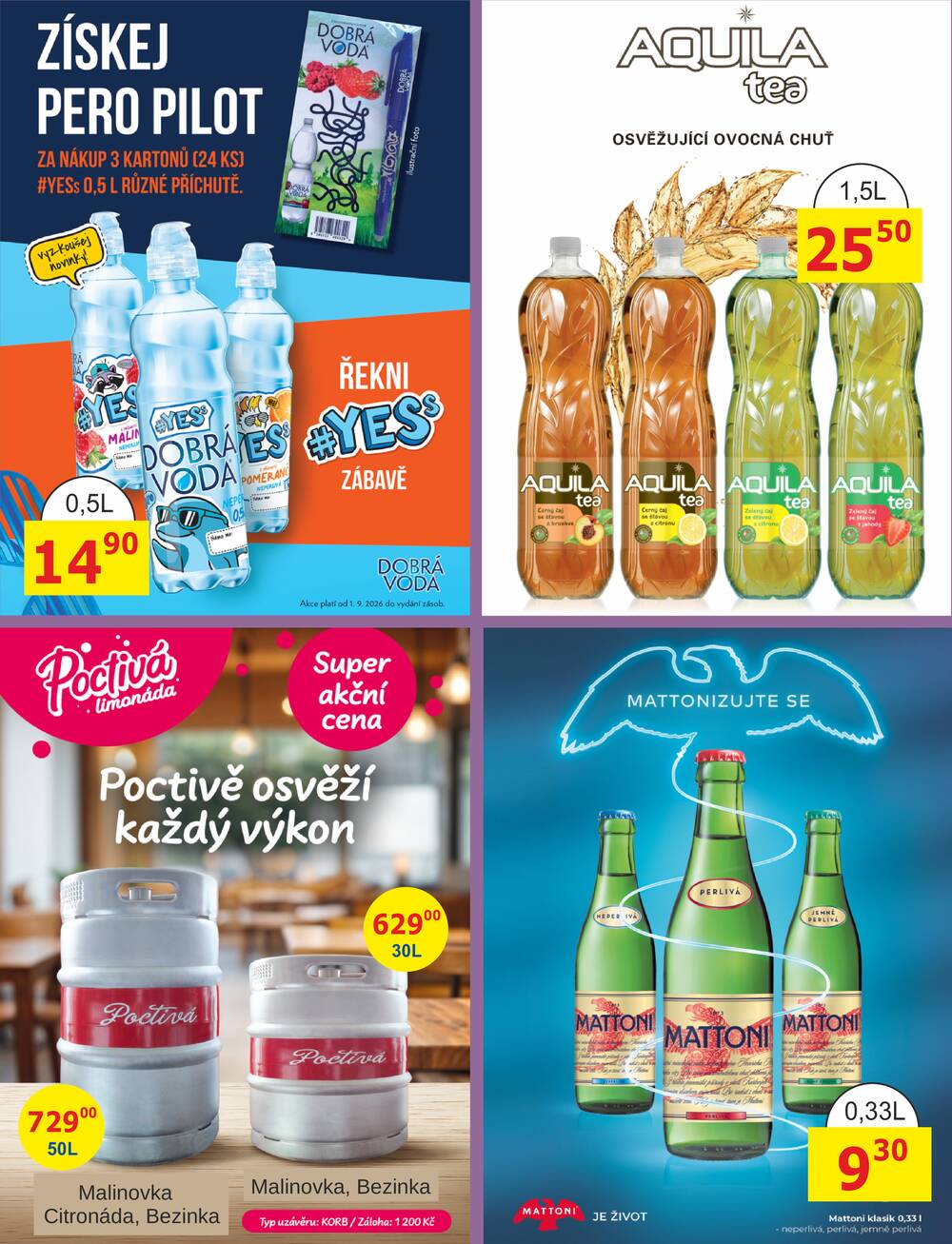 BENE Nápoje od 1.9. do 30.9.2026