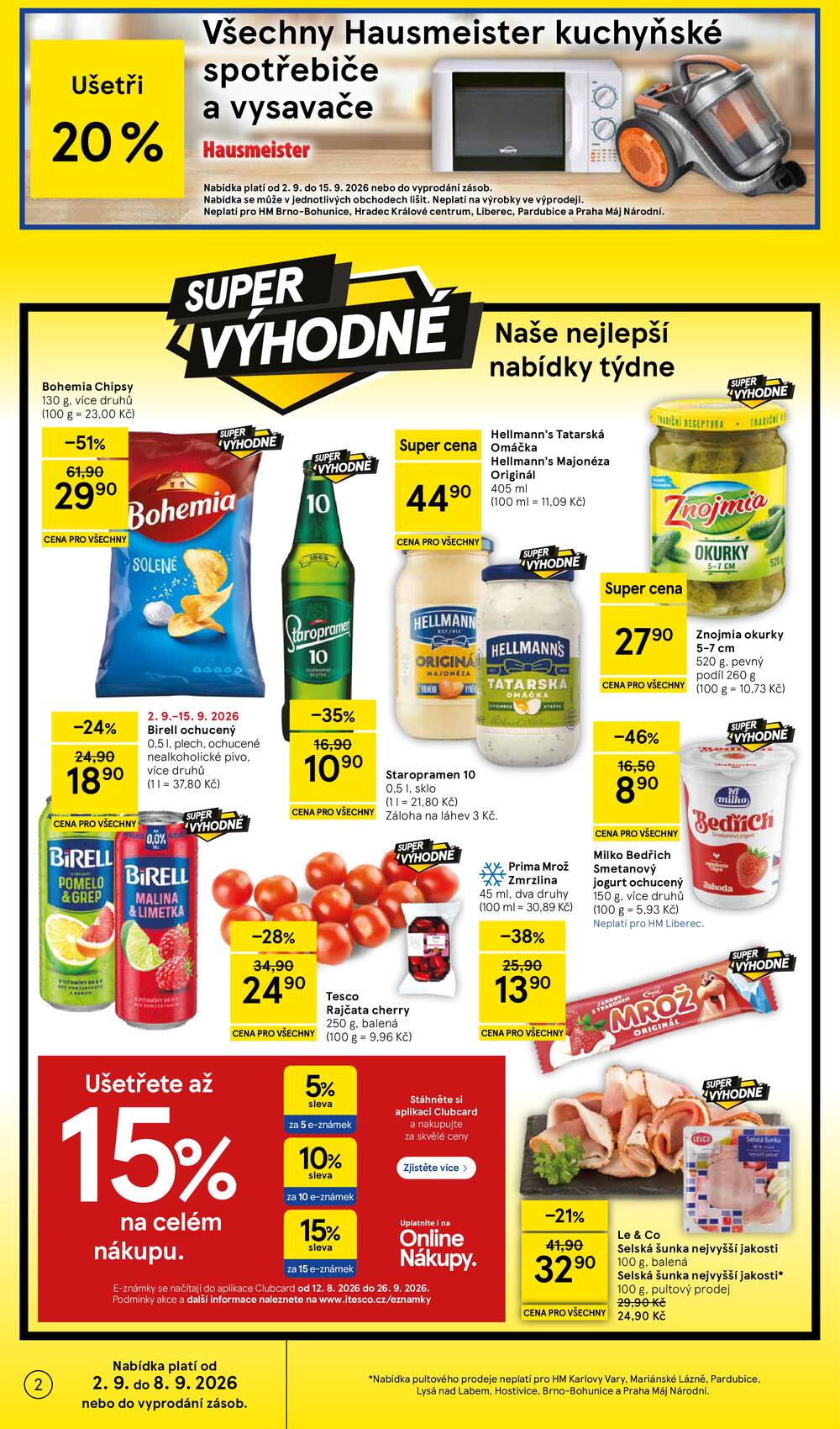 Tesco hypermarkety od 2.9. do 8.9.2026