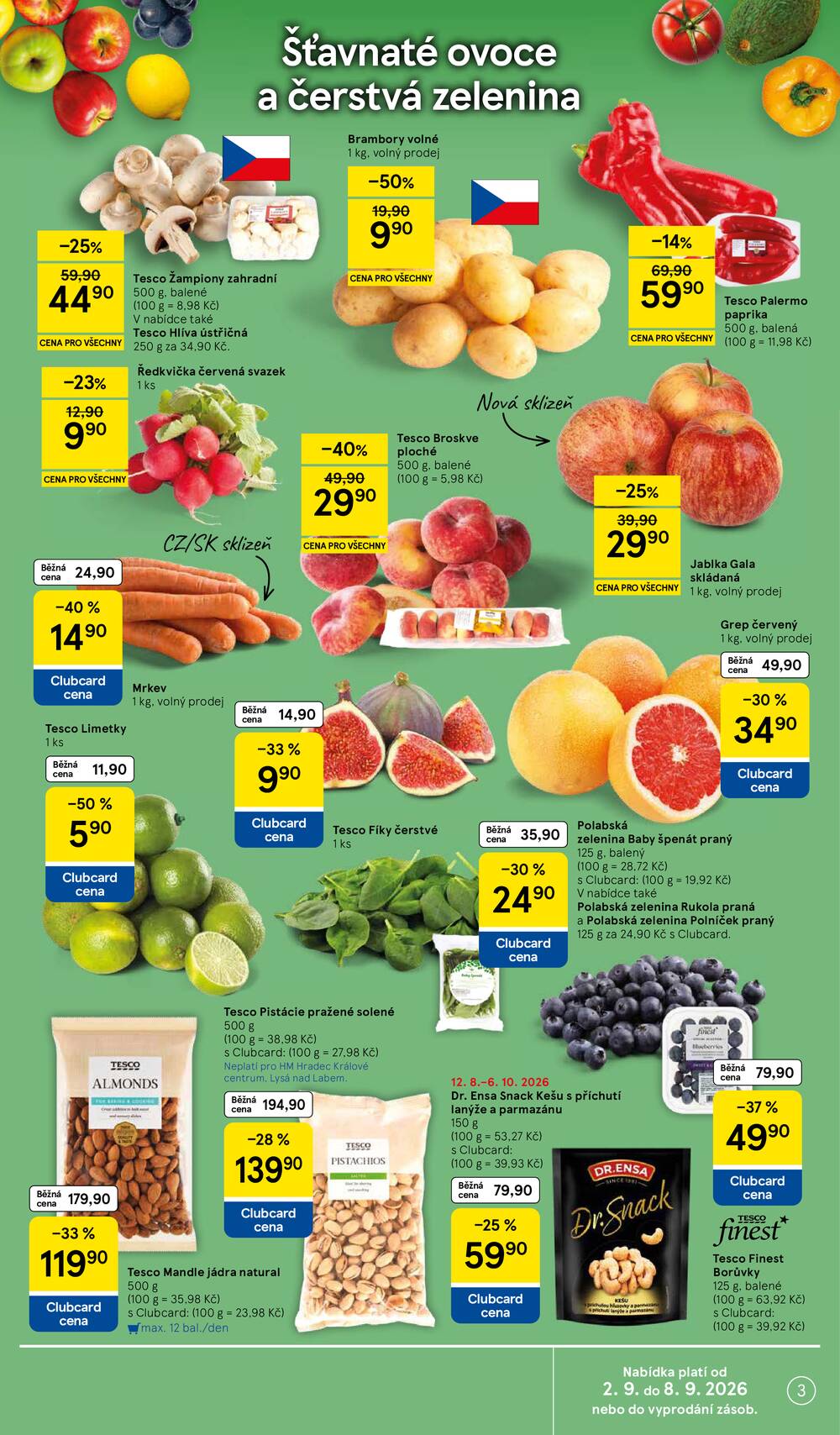 Tesco hypermarkety od 2.9. do 8.9.2026