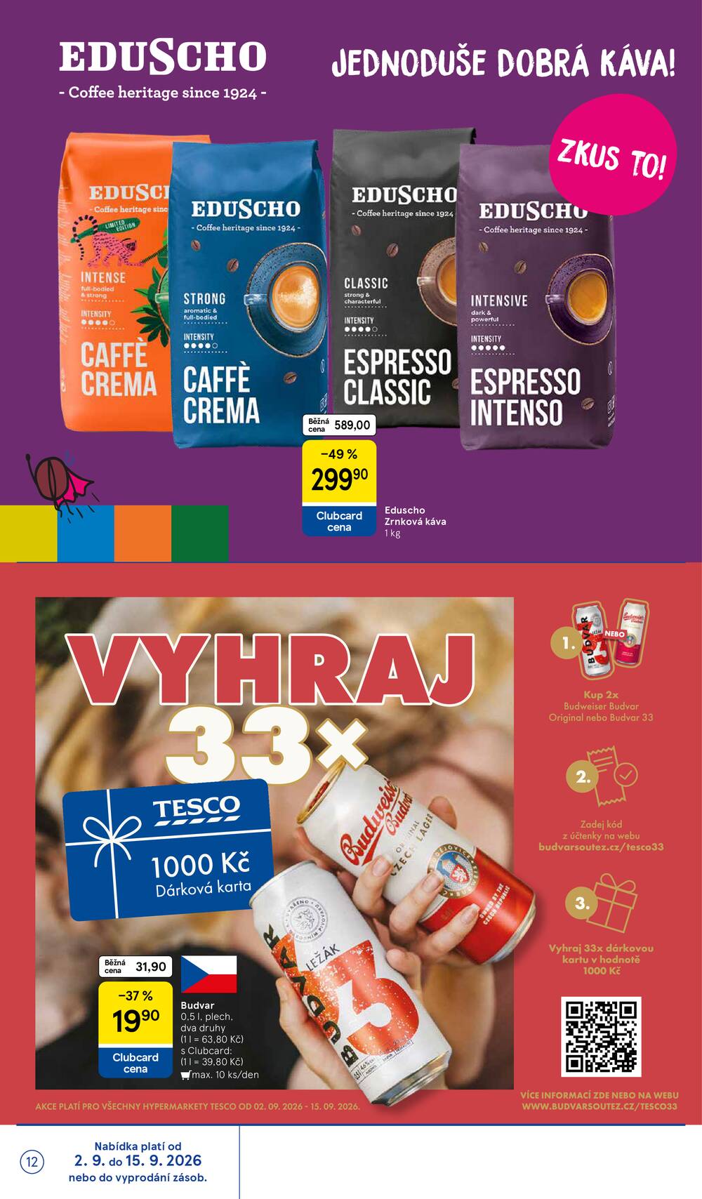Tesco hypermarkety od 2.9. do 8.9.2026