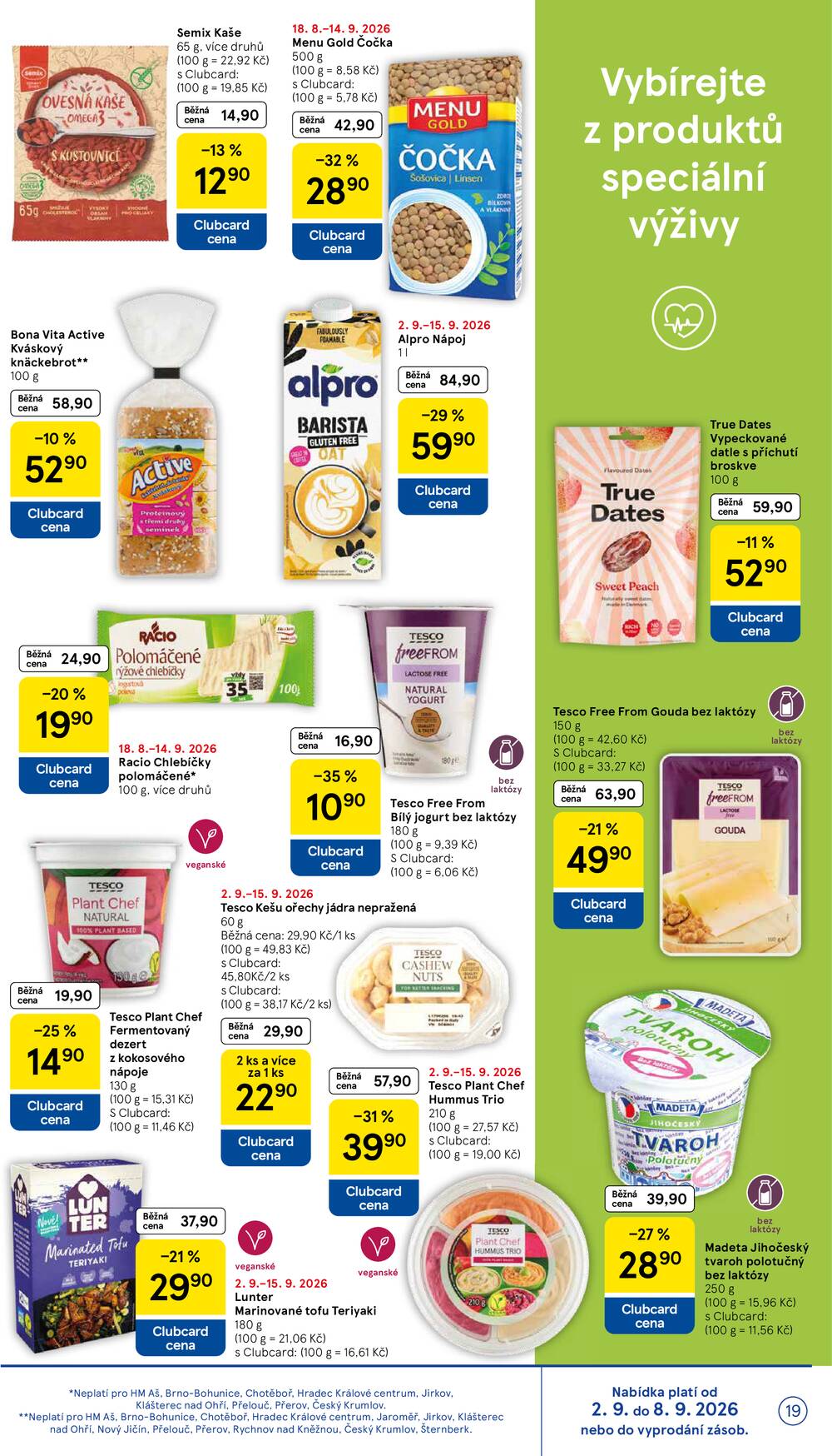Tesco hypermarkety od 2.9. do 8.9.2026