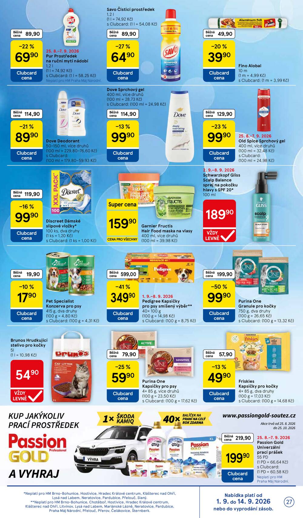 Tesco hypermarkety od 2.9. do 8.9.2026