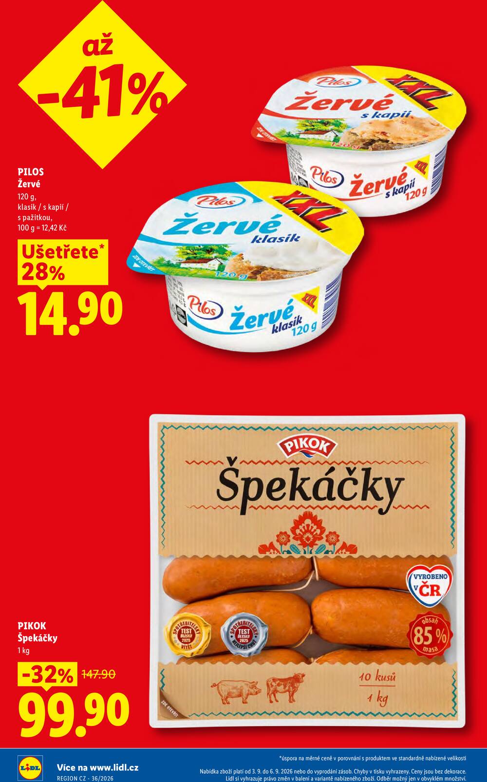 Lidl Čtvrtek od 3.9. do 6.9.2026