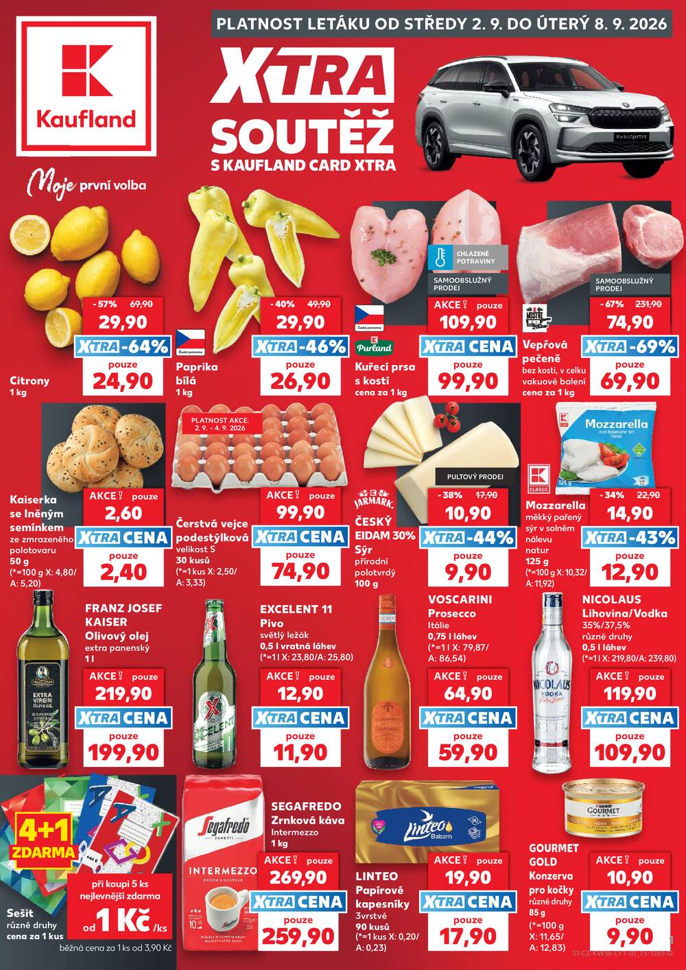 Leták Kaufland - Kaufland 2.9. - 8.9. - Kaufland Poděbrady - U Garáží - strana 1